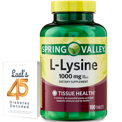 Spring Valley L-Lysine 1000 mg – 100 Tablets | Immune Support