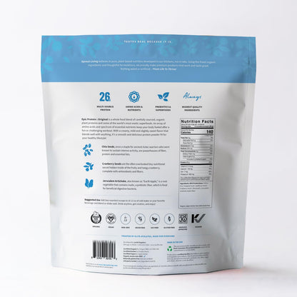 Sprout Living Plant Based Protein & Superfoods Powder – Original, Unflavored, 5 lb