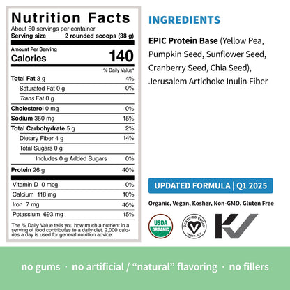 Sprout Living Plant Based Protein & Superfoods Powder – Original, Unflavored, 5 lb