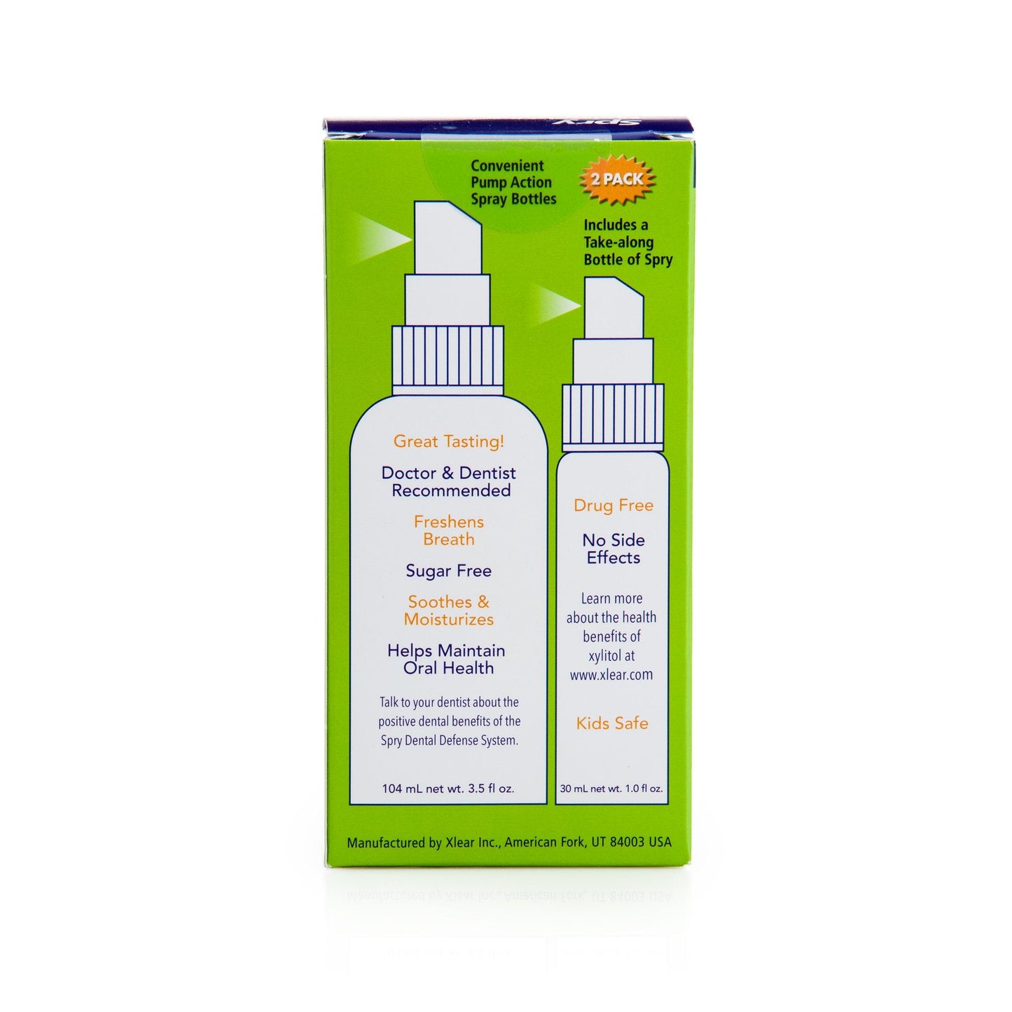 Spry Xylitol Moisturizing Dry Mouth Spray – Spearmint, 4.5 oz, Non-GMO