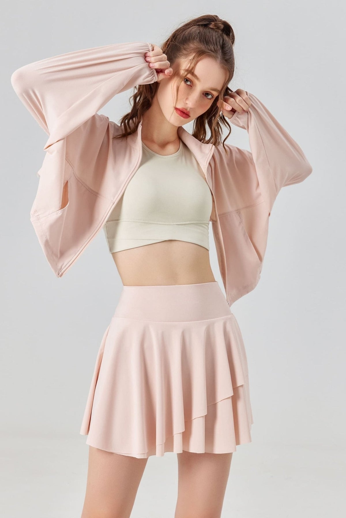 Stand Collar UPF50+ Crop Sport Jacket