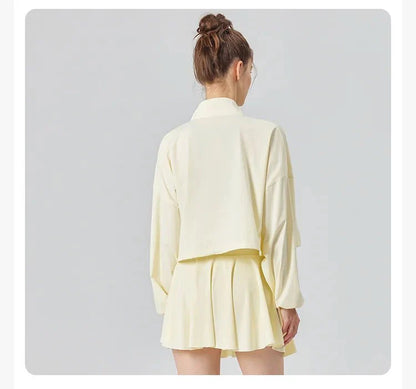 Stand Collar UPF50+ Crop Sport Jacket