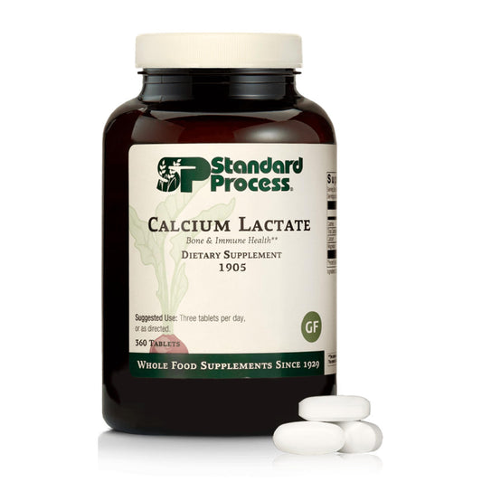 Standard Process Calcium Lactate – Bone & Immune Health Support | Vegan, Gluten-Free, Non-Dairy | 360 Tablets