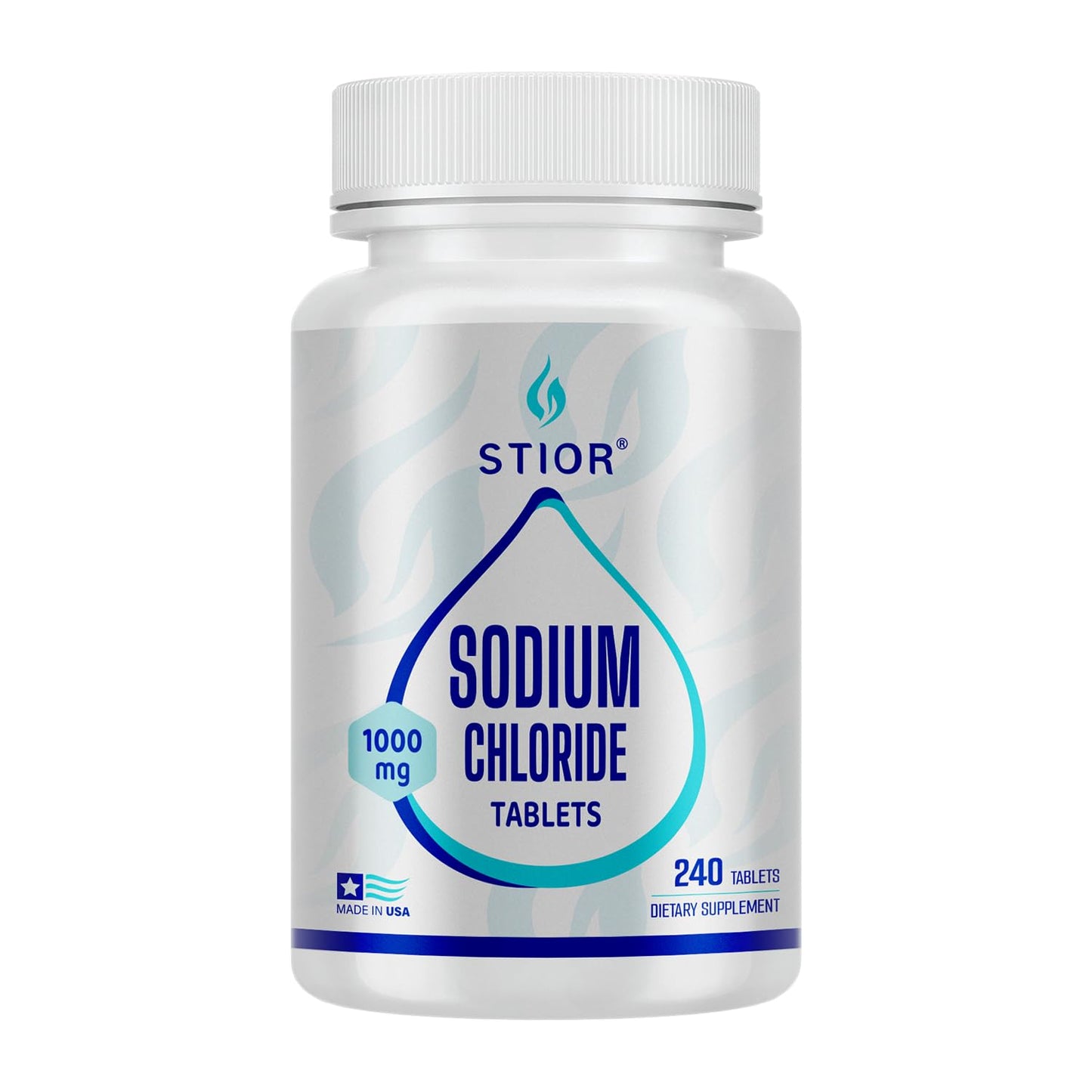 STIOR Sodium Chloride Tablets 1000mg – 240 Count | Electrolyte Replenisher (Made in USA)
