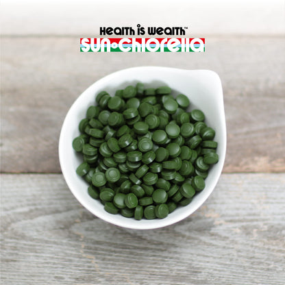 Sun Chlorella 200 mg Green Algae Superfood — Pulverized Cell Wall, CGF, B12, Iron | Non-GMO | 1500 Tablets