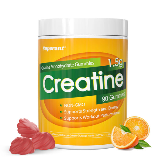 SUPERANT Creatine Gummies – 1.5g per Gummy, 90-count, Vegan