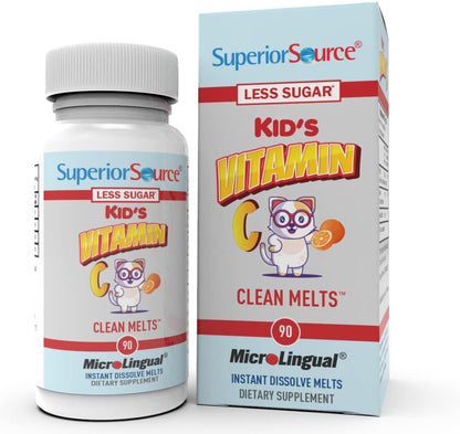 Superior Source Kid's Vitamin C Clean Melts - Immune Support for Kids (90 MicroLingual Tablets)