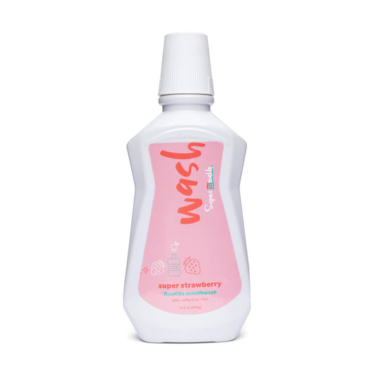 SuperMouth® Fluoride Mouthwash – Fluoride + Nano-Hydroxyapatite, Vitamins D3 & K2, Prebiotics, Alkaline pH 8.5, Alcohol-Free, Strengthens Enamel, Freshens Breath, Safe Clean Ingredients, Tasty Flavors