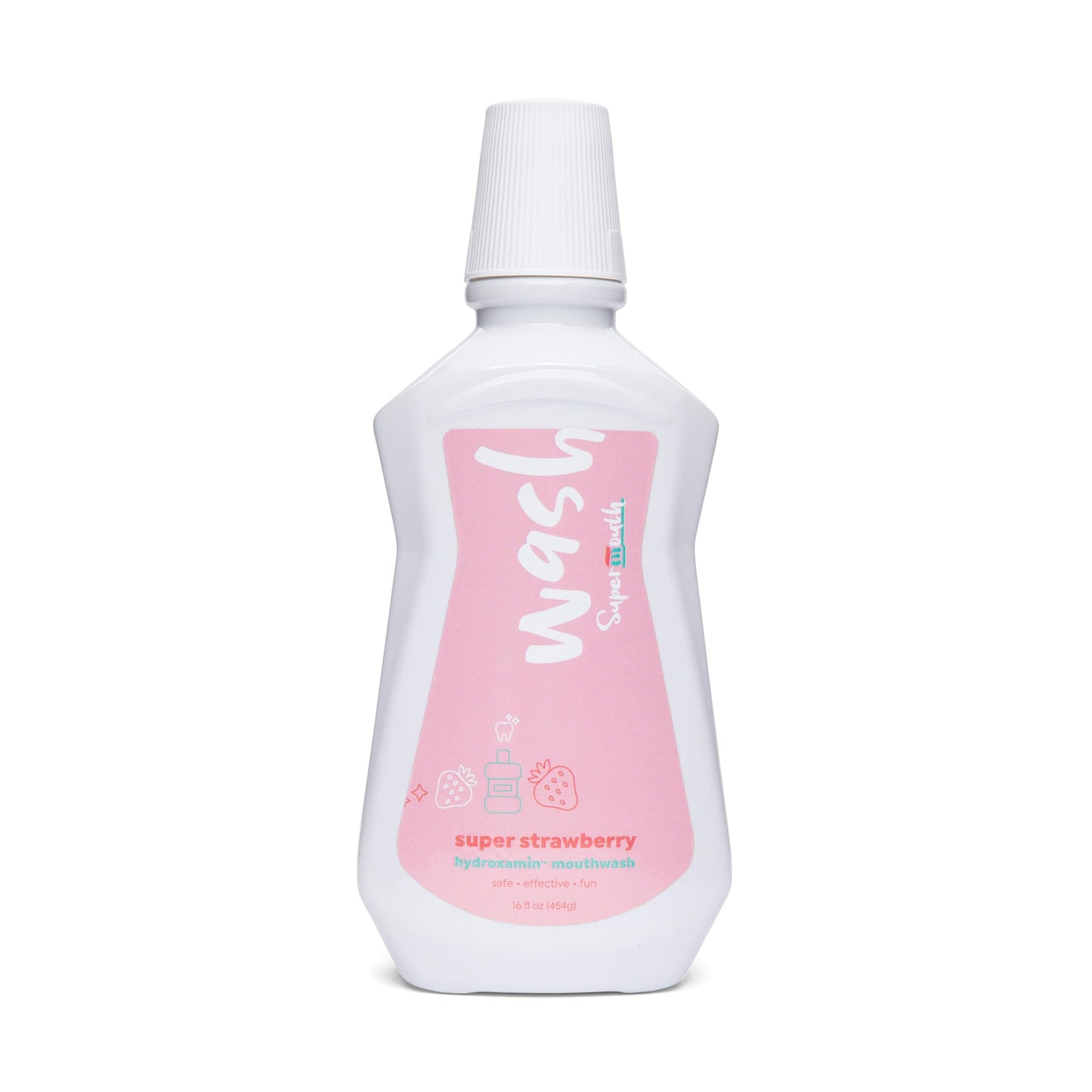 SuperMouth® Fluoride-Free Mouthwash – Nano-Hydroxyapatite, D3 & K2, Prebiotics, Alkaline pH 8.5, Alcohol-Free, 4 Flavors