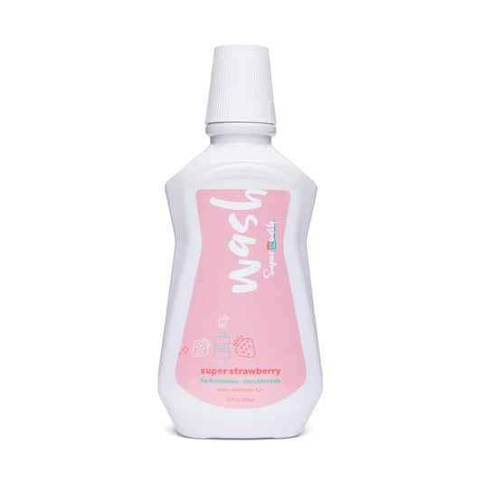 SuperMouth® Fluoride-Free Mouthwash – Nano-Hydroxyapatite, D3 & K2, Prebiotics, Alkaline pH 8.5, Alcohol-Free, 4 Flavors