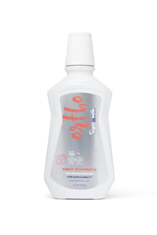 SuperMouth Ortho Mouthwash – Fluoride + Nano-Hydroxyapatite, D3 & K2, Prebiotics, Alcohol-Free