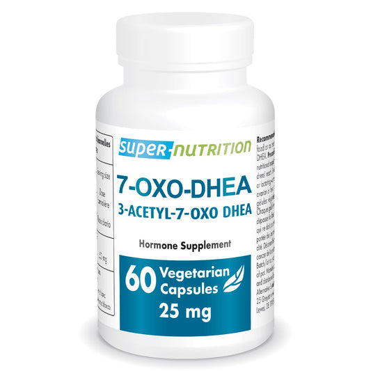 Supersmart 7-OXO DHEA 25mg - 60 Vegetarian Capsules | Non-GMO & Gluten Free