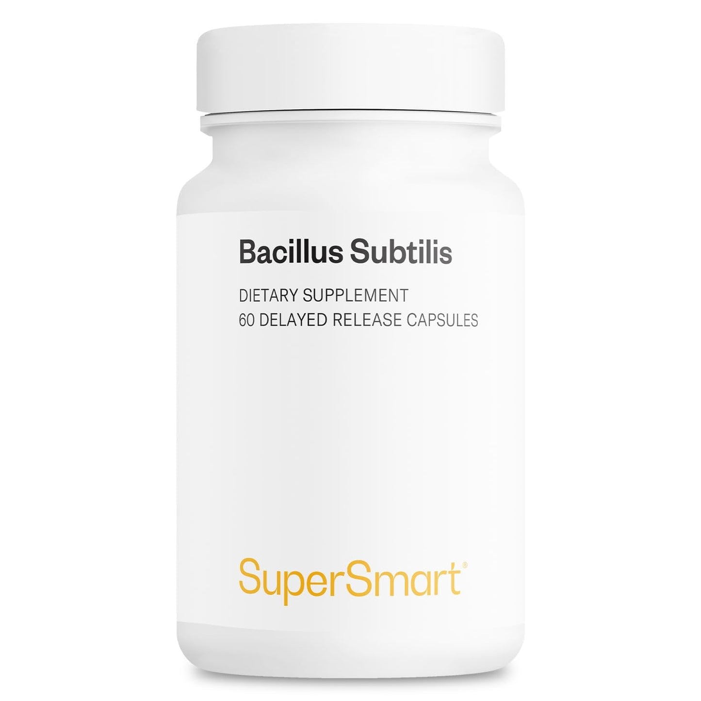 Supersmart Bacillus Subtilis Probiotic 3B CFU/Day – Non-GMO & Gluten Free | 60 Veg Capsules