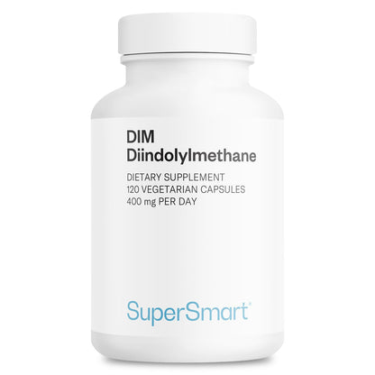 Supersmart DIM 400mg Daily – Non-GMO, Gluten Free, 120 Veg Caps