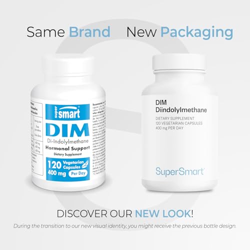 Supersmart DIM 400mg Daily – Non-GMO, Gluten Free, 120 Veg Caps