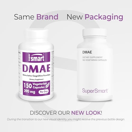 Supersmart DMAE 390mg - Non-GMO & Gluten Free | 150 Veg Capsules