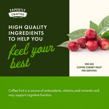 Swanson Full-Spectrum Coffee Cherry - Immune Support & Phytonutrients | 60 Veggie Capsules, 200 mg