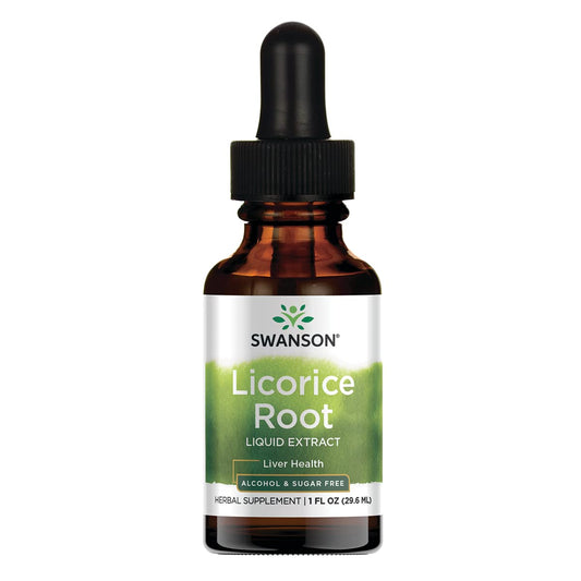 Swanson Licorice Root Liquid Extract 1 oz | Herbal Supplement
