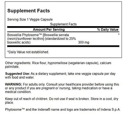 Swanson ULT BOSwansonELLIA Advanced 300MG 60VEGCA | Joint Support - Gluten Free, Vegan, Non-GMO