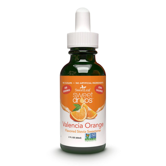 SweetLeaf Valencia Orange Sweet Drops – Zero-Calorie Stevia Liquid (2 oz)