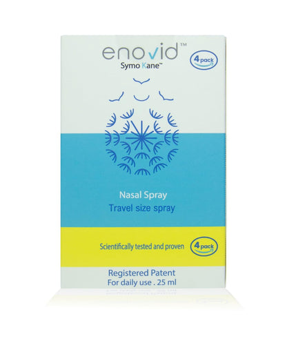 Symo Kane Enovid@ Nasal Spray – Natural, Chemical-Free Daily Protection, Travel Size, Cruelty-Free, Pack of 4