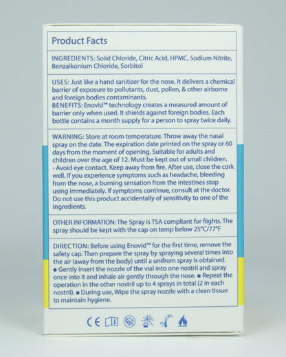 Symo Kane Enovid@ Nasal Spray – Natural, Chemical-Free Daily Protection, Travel Size, Cruelty-Free, Pack of 4