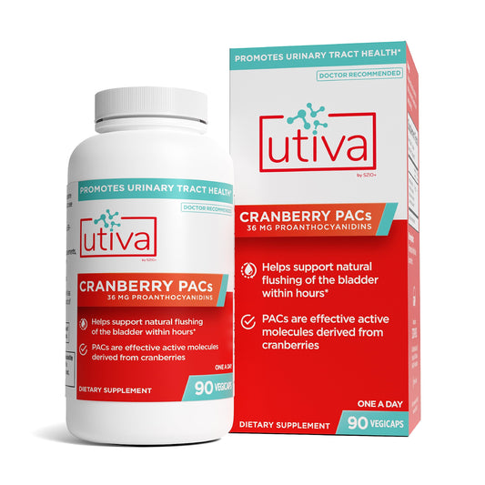 Szio+ Utiva Cranberry PACs – 36 mg PACs Clinically Studied for UTI Prevention | Cranberry Extract Pills for Bladder Health, 90 Veggie Capsules