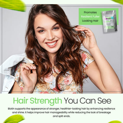 Biotin (Vitamin B7) Powder – Talsen Chemicals | Hair, Skin & Nail Health, Non-GMO, Gluten-Free, 4 oz