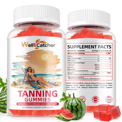 Tanning Gummies for Women – Daily Bronzing with Astaxanthin, Lycopene & L-Tyrosine (60 CT)