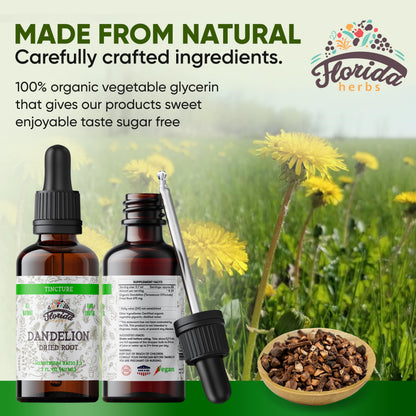 Dandelion Root Tincture Organic Dandelion Extract – 2 oz, 685 mg | Non-GMO