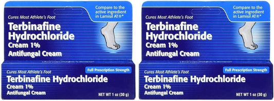 TARO Terbinafine 1% Anti-Fungal Cream – Athlete’s Foot Treatment (Pack of 2)