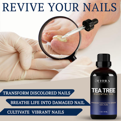 Tea Tree Oil for Toenails – 100% Pure Melaleuca Alternifolia | FIORA NATURALS