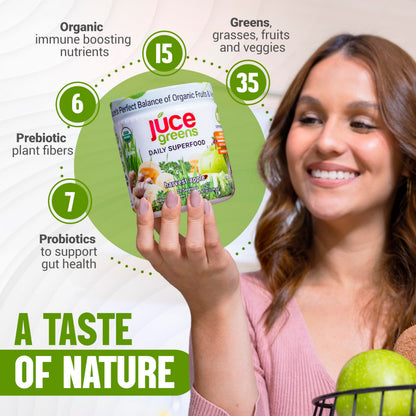 Terra Kai JUCE Green Superfood Powder - Harvest Apple, 77 Organic Superfoods (250 g)