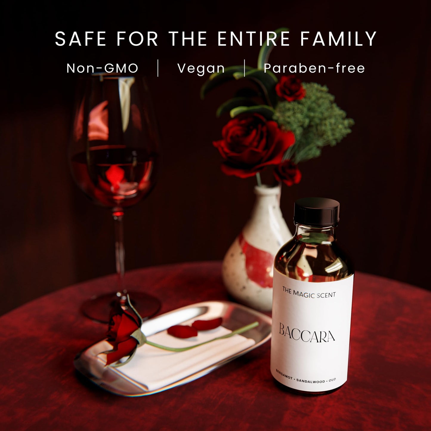The Magic Scent Baccara Diffuser Oil – Baccarat Rouge Inspired Luxury for Home & Hotel (8.5 fl oz / 250 mL)