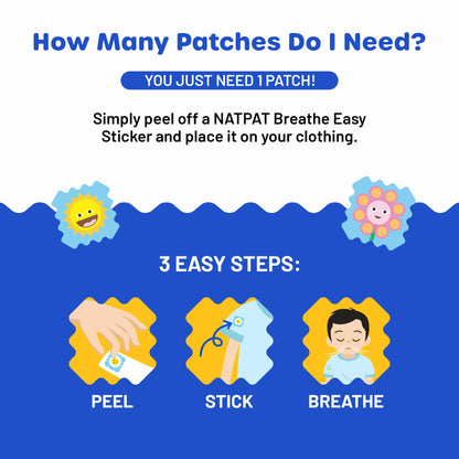 NATPAT Breathe Easy Stickers – All-Natural Congestion Relief for Kids & Adults | The Natural Patch Co.