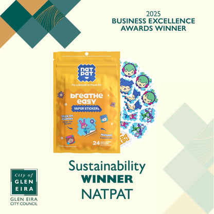 NATPAT Breathe Easy Stickers – All-Natural Congestion Relief for Kids & Adults | The Natural Patch Co.