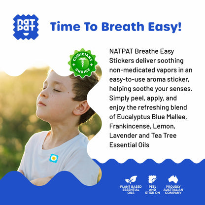 NATPAT Breathe Easy Stickers – All-Natural Congestion Relief for Kids & Adults | The Natural Patch Co.