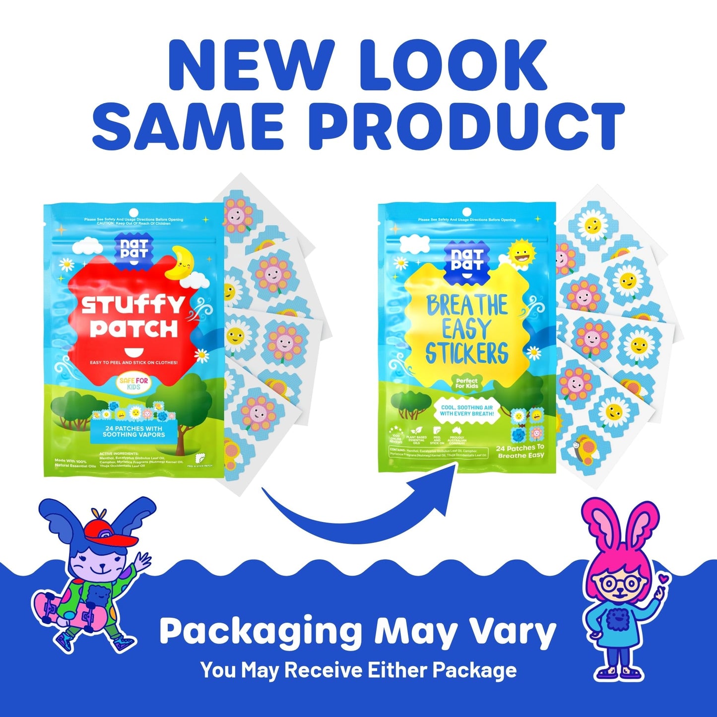 NATPAT Breathe Easy Stickers – All-Natural Congestion Relief for Kids & Adults | The Natural Patch Co.