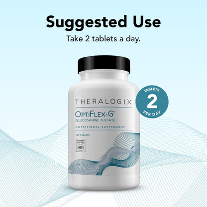 Theralogix OptiFlex-G Glucosamine Sulfate 1500 mg – 90-Day Joint Support, 180 Tablets, NSF Certified