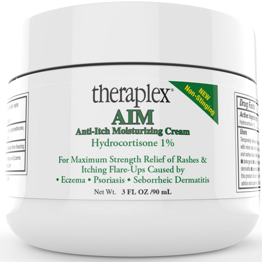 Theraplex AIM Anti-Itch Moisturizing Cream (3 oz) – Relieves Itching & Flare-Ups, Restores Skin Barrier