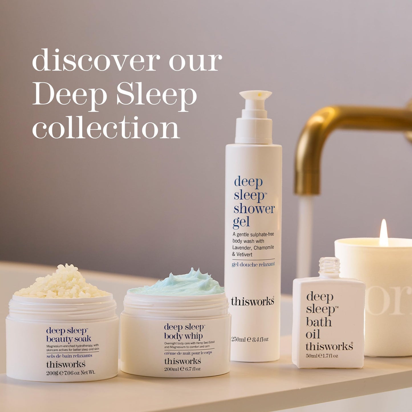 This Works Sleep Retreat Box Gift Set | Deep Sleep Pillow Spray, Shower Gel & Body Moisturiser