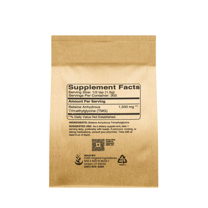 Pure Original TMG Powder (1 lb) – Trimethylglycine, Vegan, Gluten-Free