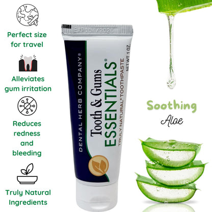 Dental Herb Company Travel Kit: Tonic Mouthwash & Essentials Toothpaste | Bad Breath & Gum Health
