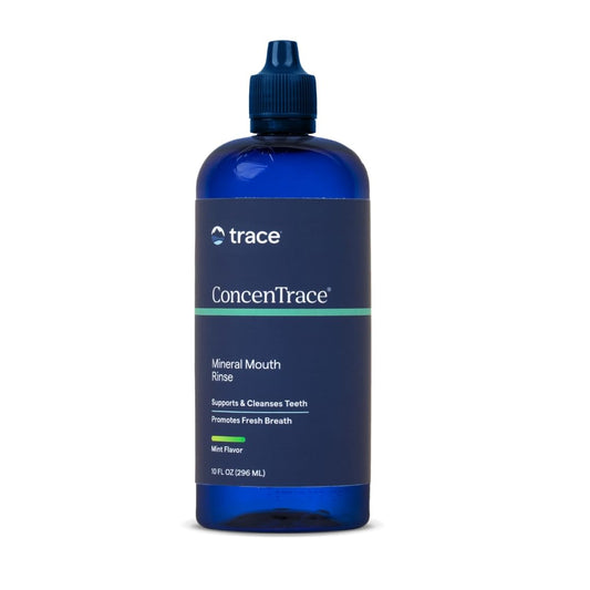 Trace Minerals ConcenTrace Mineral Mouth Rinse – Mint, 10 oz (Pack of 2) | Alcohol Free, Vegan, Gluten Free, Non-GMO