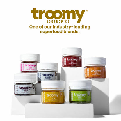 Troomy Reishi Calm Gummies – Pineapple Peach Flavor, Gelatin-Free, Gluten-Free, Vegetarian | 30 Count