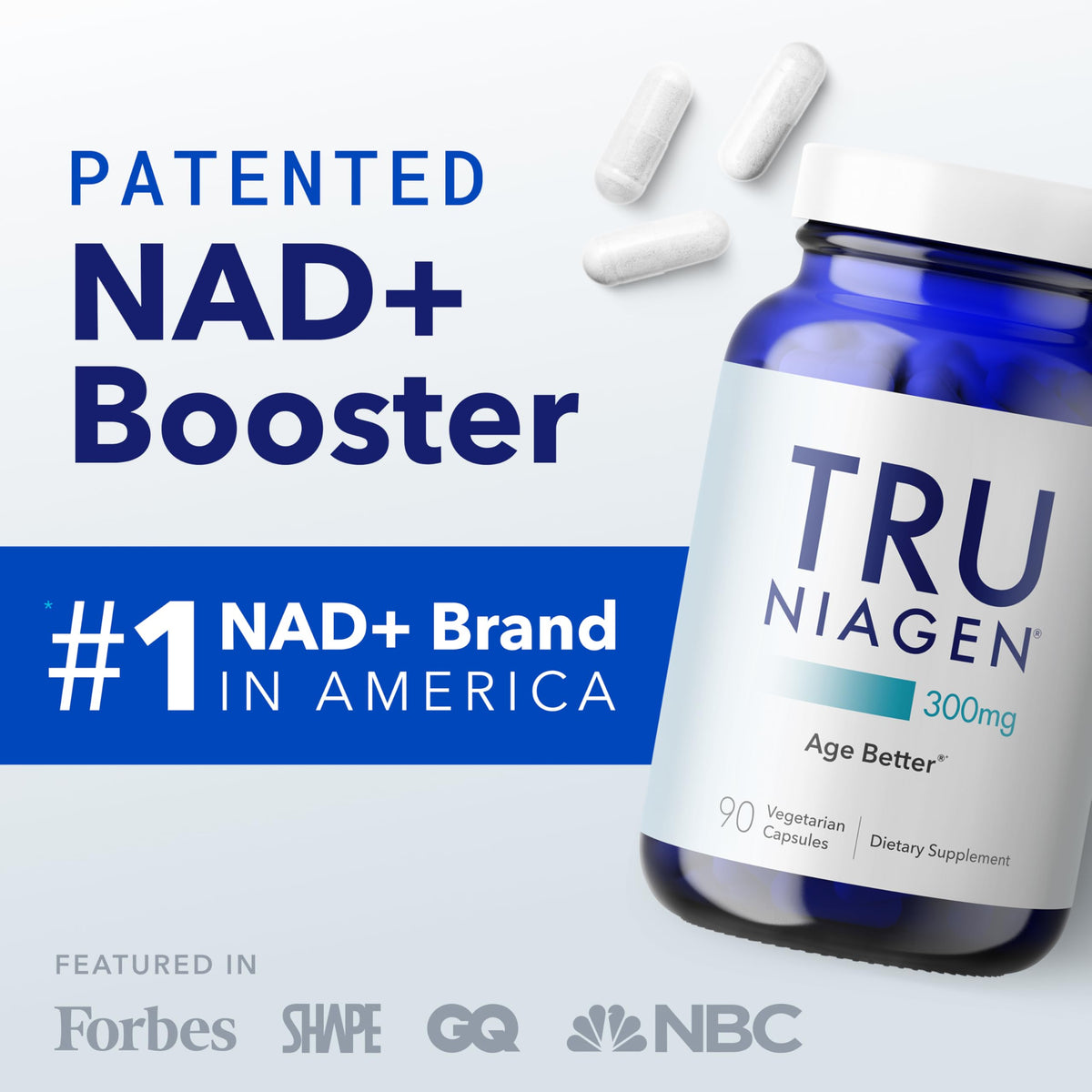 مكمل TRU NIAGEN NAD+ – 300 ملجم نياجين، 90 جرعة