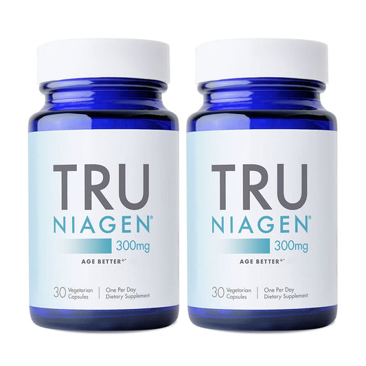 TRU NIAGEN Patented NAD Supplement – Anti-Aging & Cellular Energy (NR) 300mg, 30 Servings, 2 Bottles