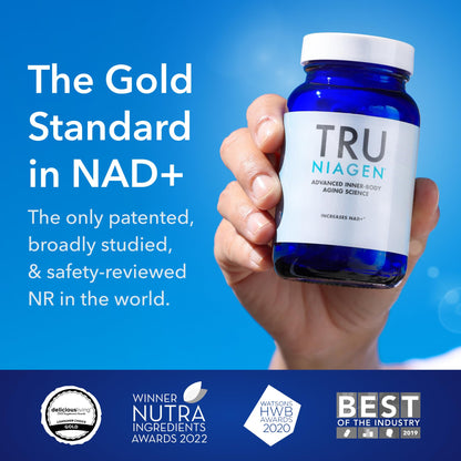 TRU NIAGEN Patented NAD Supplement – Anti-Aging & Cellular Energy (NR) 300mg, 30 Servings, 2 Bottles