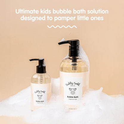 TUBBY TODD Bubble Bath for Kids & Babies – Hypoallergenic, Fragrance Free, 2 Pack (25 fl oz & 8 fl oz)