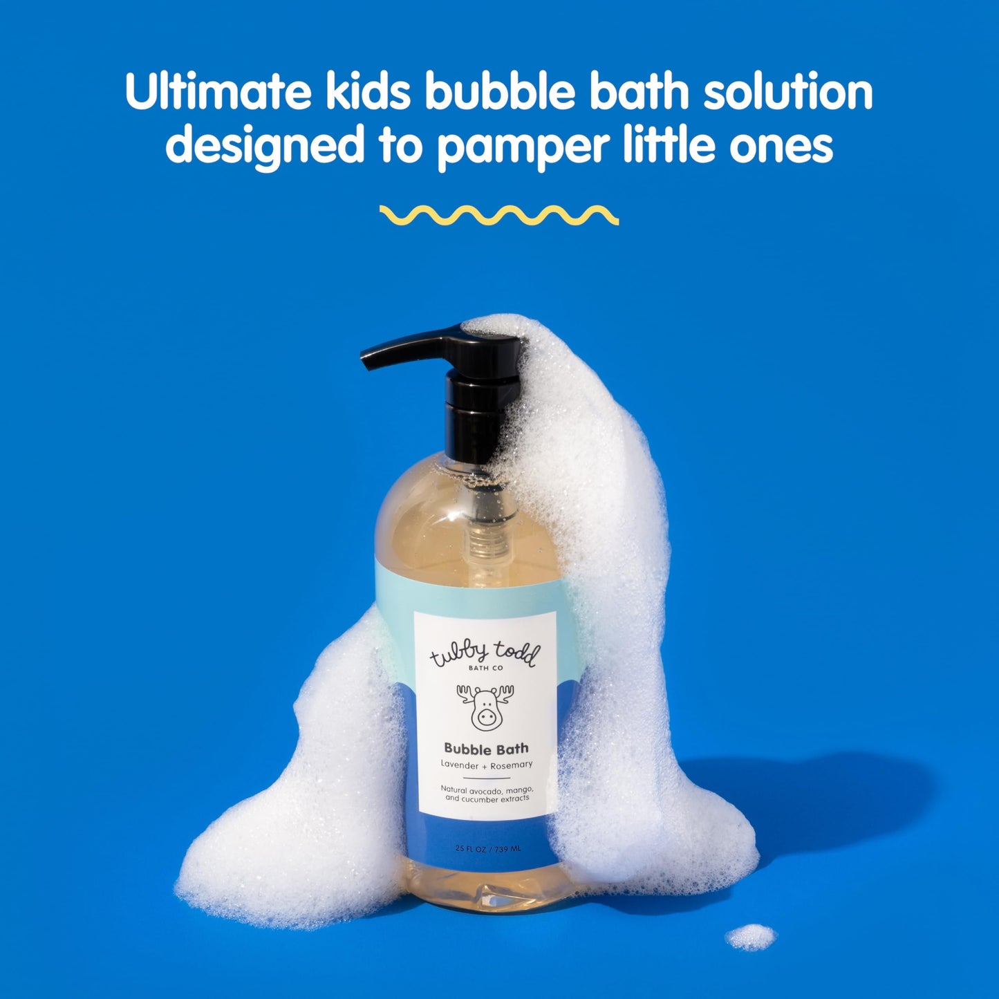 TUBBY TODD Bubble Bath for Kids – Hypoallergenic, Lavender Rosemary (2 Pack)